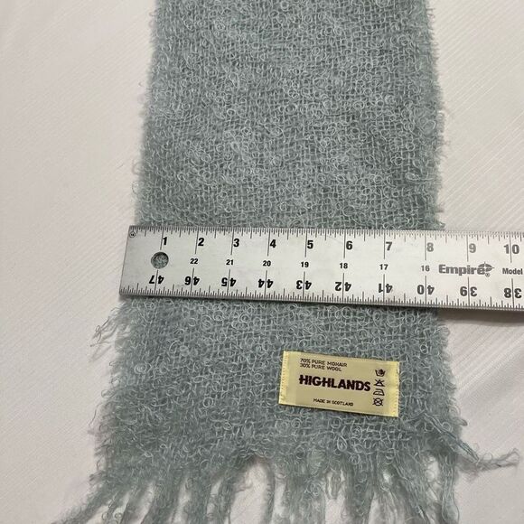 Highlands Vintage Mohair Blue Scarf - Picture 4 of 7